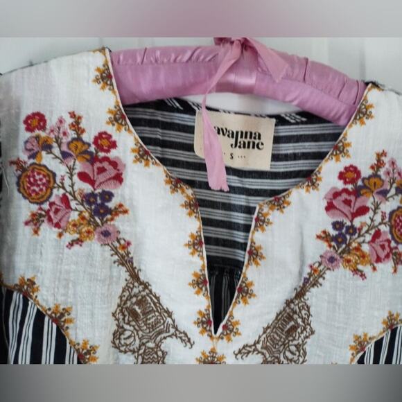 Savanna Jane Striped Straight Shooter Blouse size Small - Picture 2 of 8